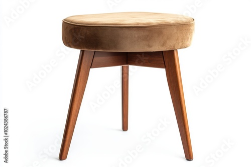 Vanity stool isolate on white background, clipping path