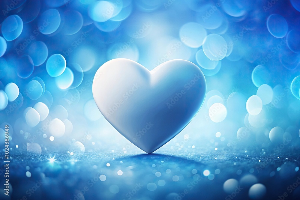 blue heart background with water reflections and copy space blue heart background with water reflections and copy space