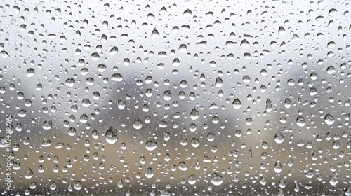 Close-up of raindrops on a window pane.