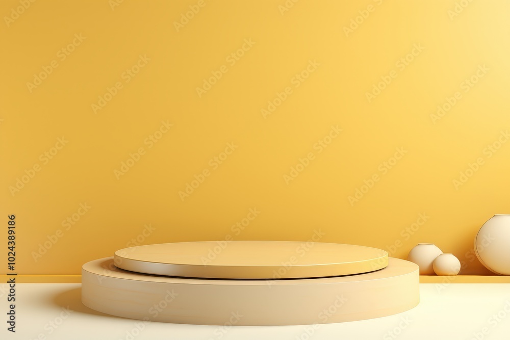 Minimalist Product Display with Yellow Background