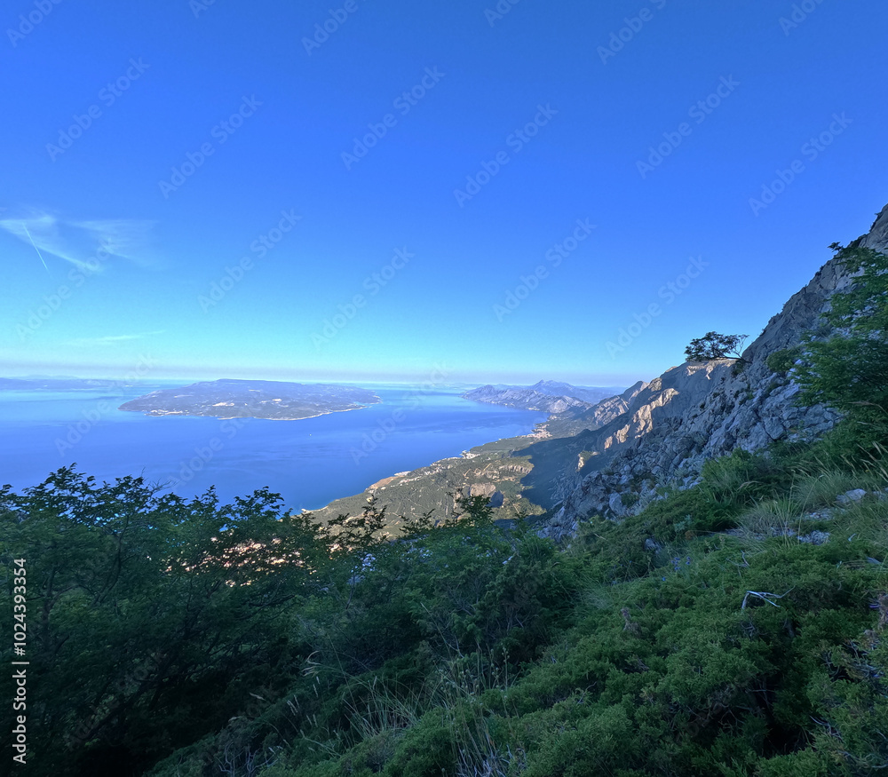 Aerial view of the Adriatic Sea coast, drone view. Croatia Aerial view of the Adriatic Sea coast, drone view. Croatia