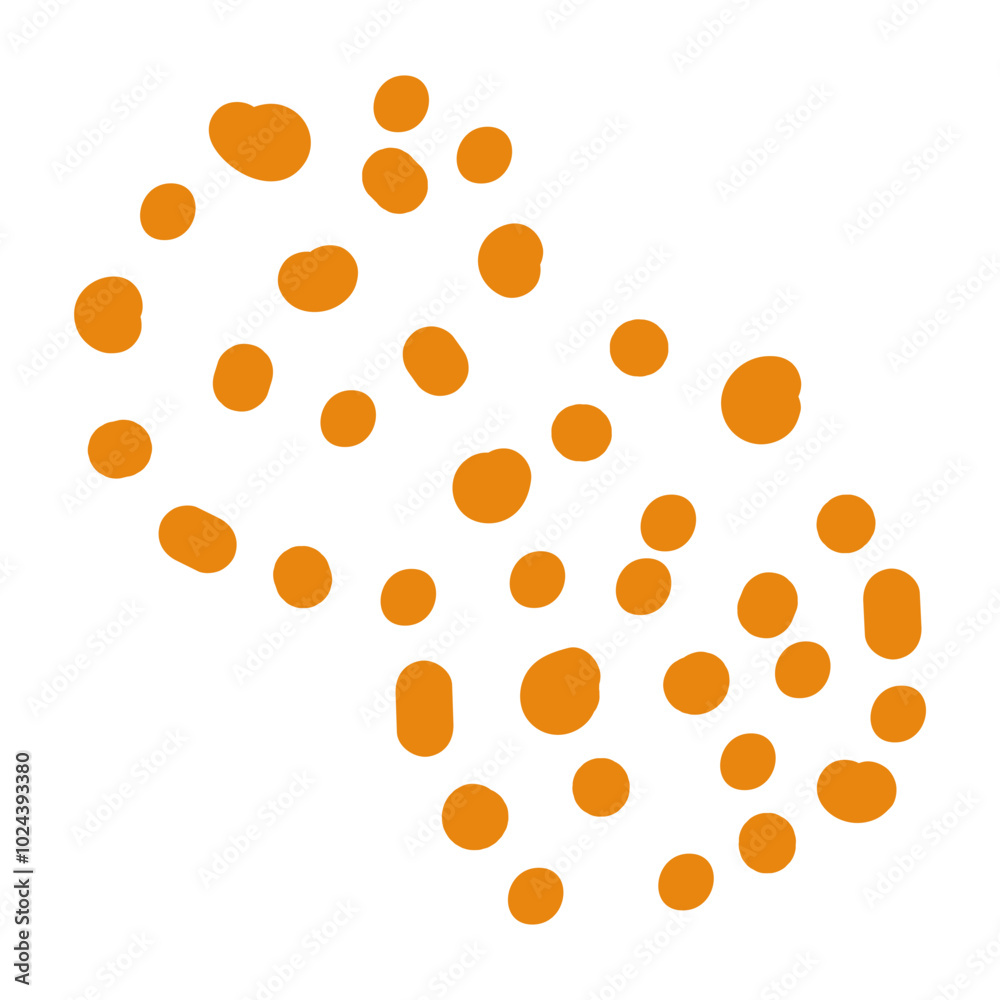 Abstract Dotted Organic Shape
