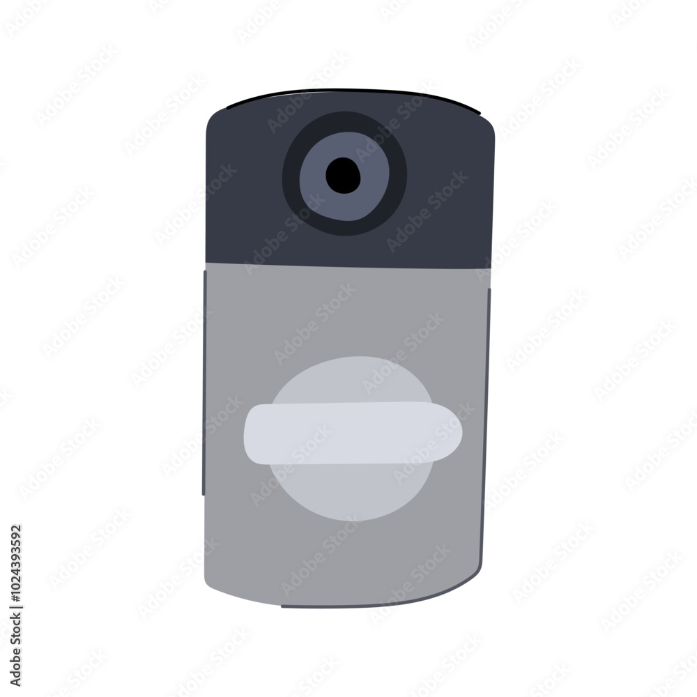 privacy facial recognition lock cartoon. technology access, surveillance software, hardware innovation privacy facial recognition lock sign. isolated symbol vector illustration