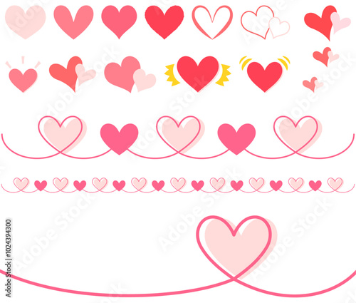 ハートのイラストセット