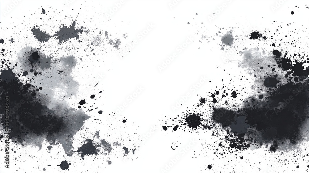 Abstract Black Ink Splatter Art Abstract Black Ink Splatter Art