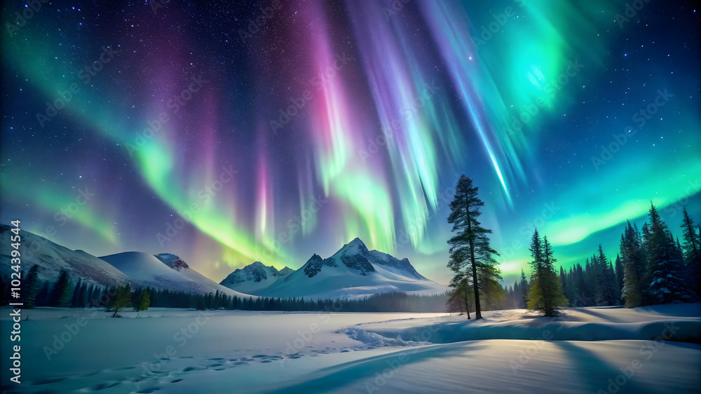Solid Minimalist Ethereal Northern Lights in the Sky Background Solid Minimalist Ethereal Northern Lights in the Sky Background