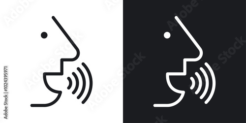 Voice icons. solid style vector