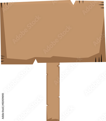 wooden text board, clipart illustration for text backgrounds