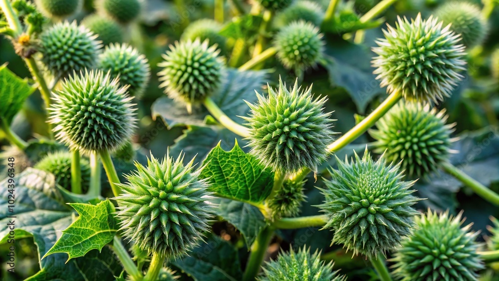 Thickets of echinocystis blooming in garden Thickets of echinocystis blooming in garden