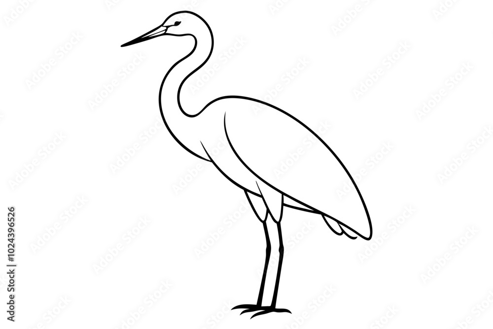 Obraz premium heron on a white background