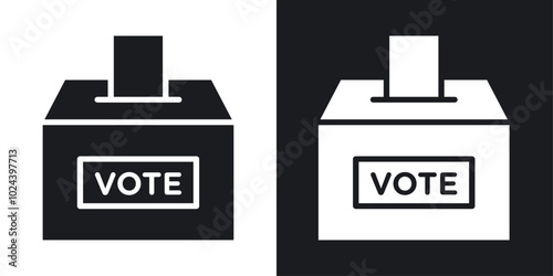 Voting icons. solid style vector