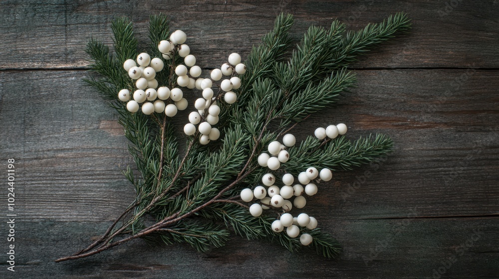 The Greenery with White Berries The Greenery with White Berries