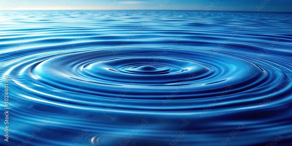 Blue water background with abstract ripples