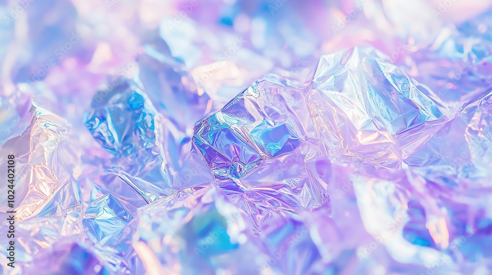 Iridescent Crumpled Foil Abstract Iridescent Crumpled Foil Abstract