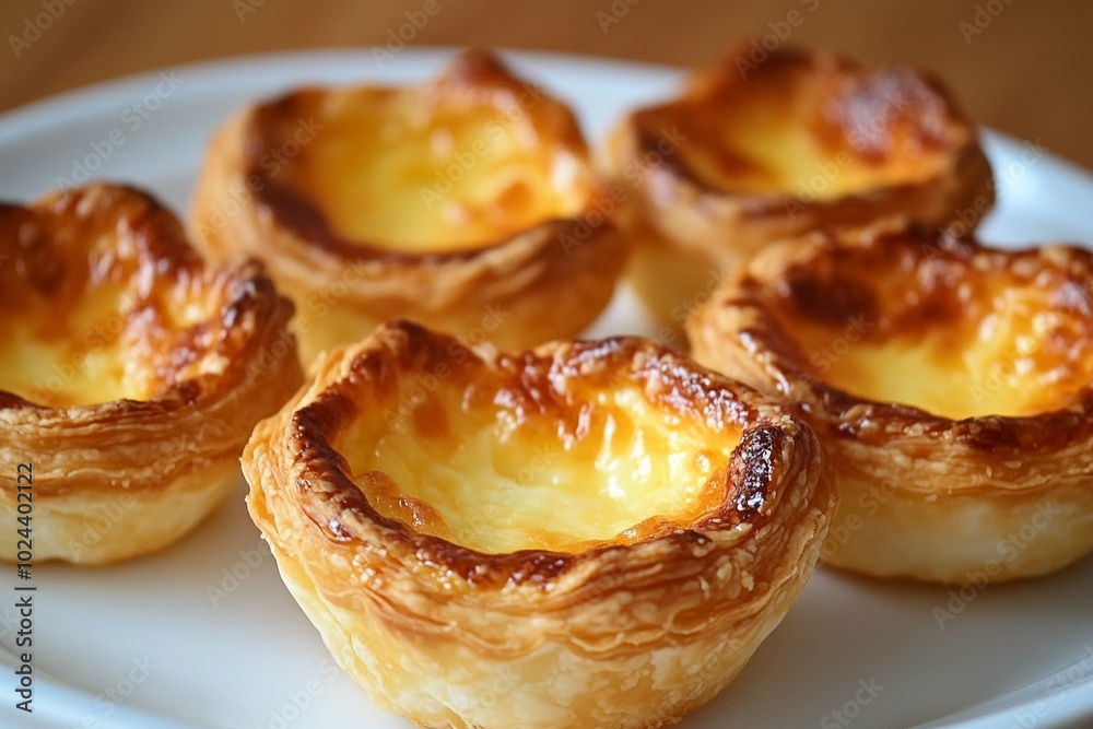 Portuguese Egg Tart Small tarts with crispy puff pastry. Portuguese Egg Tart Small tarts with crispy puff pastry.