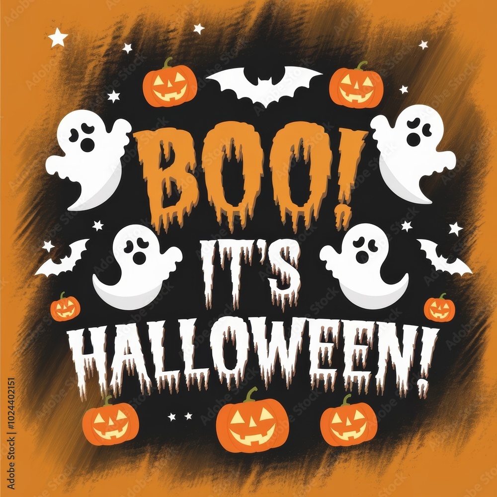 Fototapeta premium BOO! Halloween t-shirt, Halloween t-shirt design, spooky t-shirt, Halloween apparel, Halloween costume shirt, Halloween graphic tee, Halloween party shirt, trick or treat shirt, pumpkin t-shirt, ghost