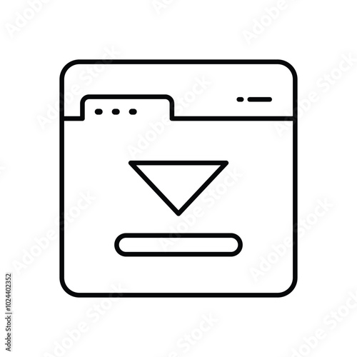 Tab vector icon stock illustration