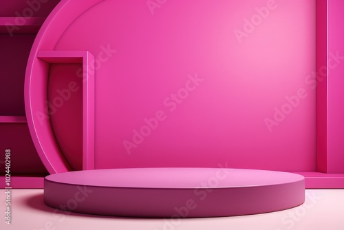 Pink Minimalist Product Display Platform