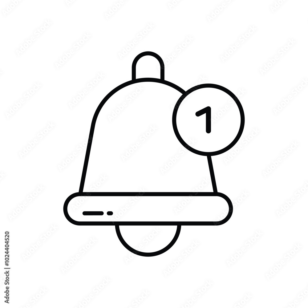 Notification Bell vector icon stock illustration Notification Bell vector icon stock illustration