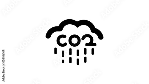 co2 emissions, black isolated silhouette