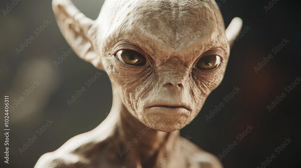 3D visualization of an extraterrestrial being 3D visualization of an extraterrestrial being