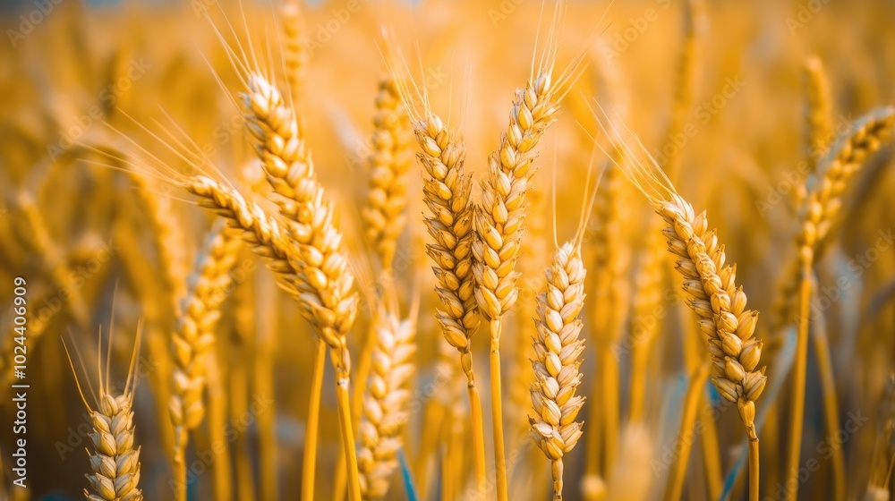 Close Up of Yellow Wheat Ears