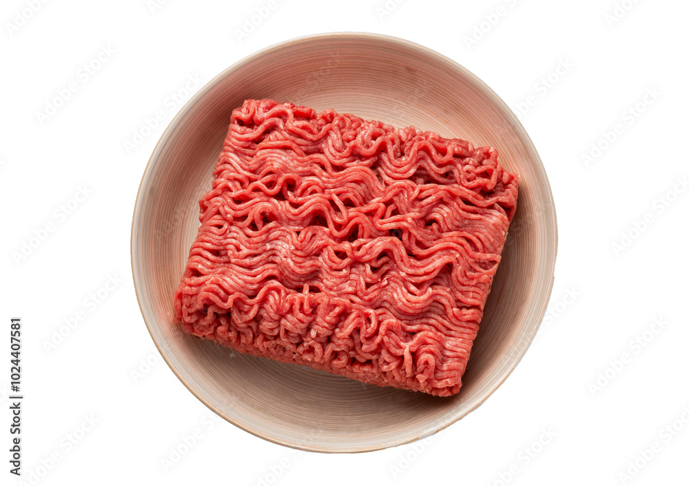 Ground meat isolated on transparent or white background Ground meat isolated on transparent or white background
