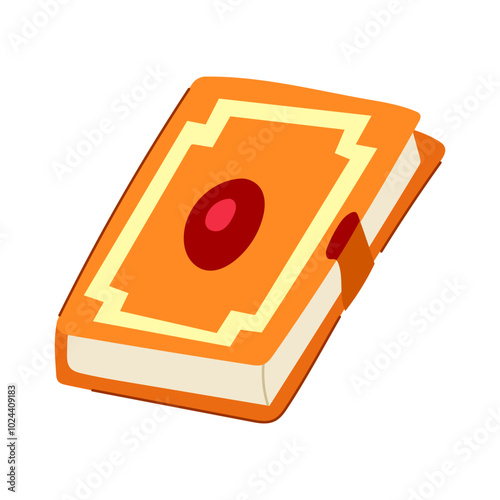 quests fantasy book cartoon. kingdoms spells, enchantment prophecy, mythical adventure quests fantasy book sign. isolated symbol vector illustration