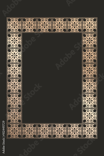 Isolated shining frame