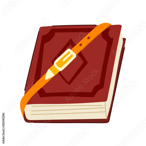 enchantment fantasy book cartoon. prophecy mythical, adventure sorcery, heroes villains enchantment fantasy book sign. isolated symbol vector illustration