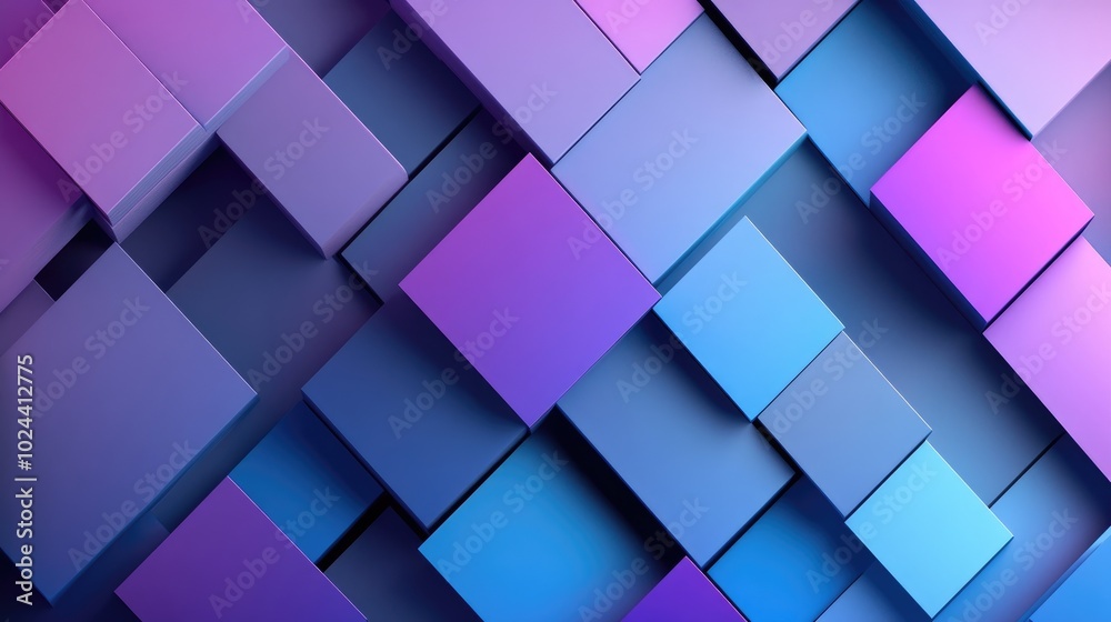 3D rendering of an abstract geometric background in shades of purple and blue Suitable for advertising technology display gaming sports cosmetics and business purposes Sci Fi illustration for prod 3D rendering of an abstract geometric background in shades of purple and blue Suitable for advertising technology display gaming sports cosmetics and business purposes Sci Fi illustration for prod
