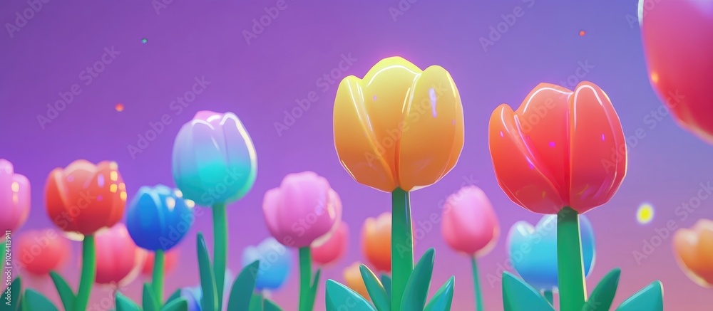 Colorful Tulips Tulip Time Spring Background Colorful Tulips Tulip Time Spring Background