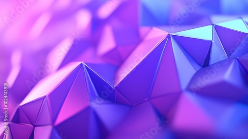 3D rendering of an abstract geometric background featuring shades of purple and blue Suitable for advertising technology showcasing banners cosmetics fashion business sports and gaming Sci Fi illu