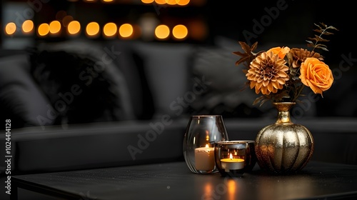 Gothic-inspired Halloween décor with eerie themes photo