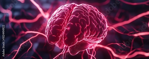 A vibrant flow through the body's arteries and veins, starting from the heart, lighting up the brain, muscles, and kidneys with each pulse of oxygen-rich blood. photo