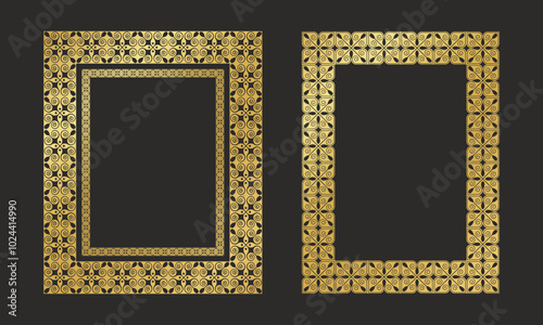 Isolated gold frame