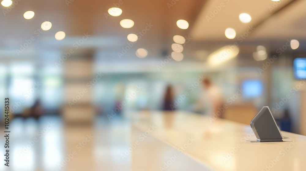 Check in Counter at an Airport Terminal with Blurred Background Check in Counter at an Airport Terminal with Blurred Background