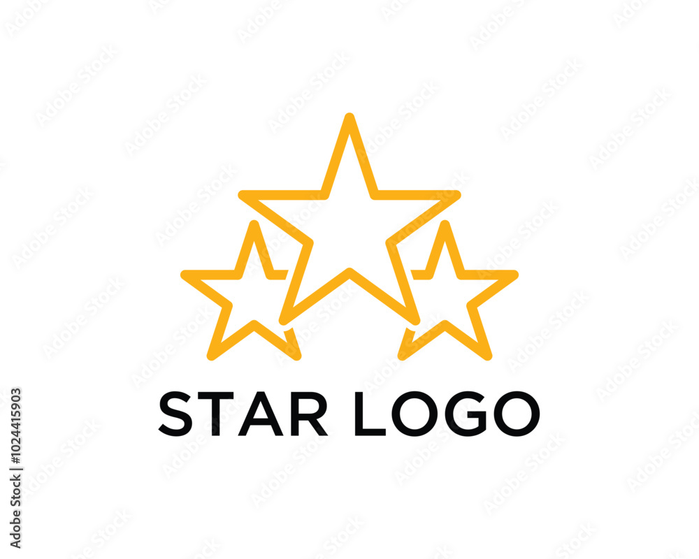 Obraz premium Creative Star Logo Design Template