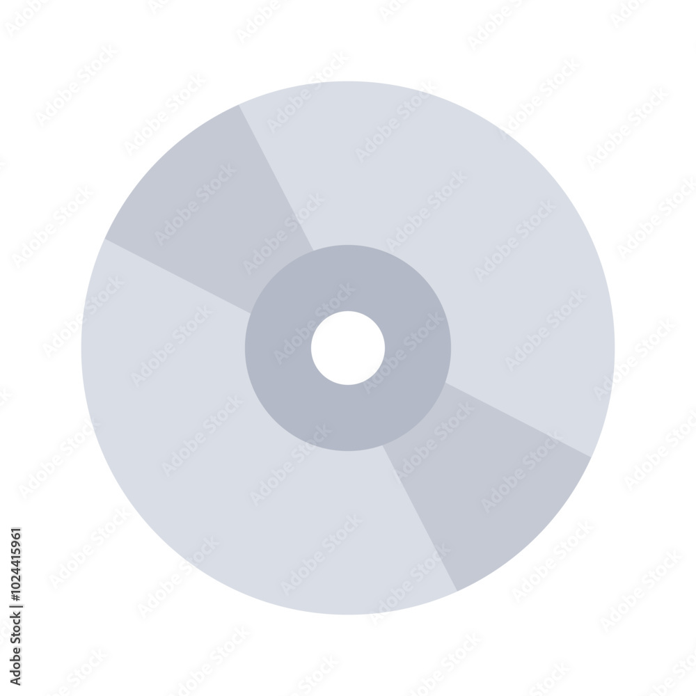 A modern icon of compact disc in modern style A modern icon of compact disc in modern style
