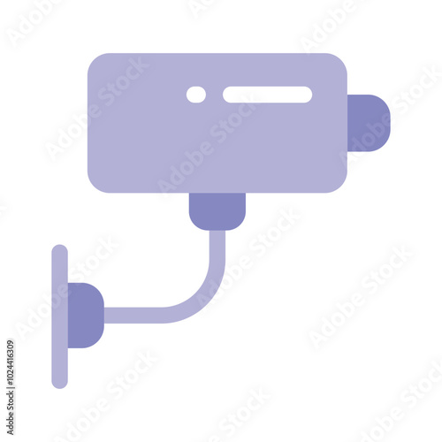 A surveillance camera representing security or monitoring vector design