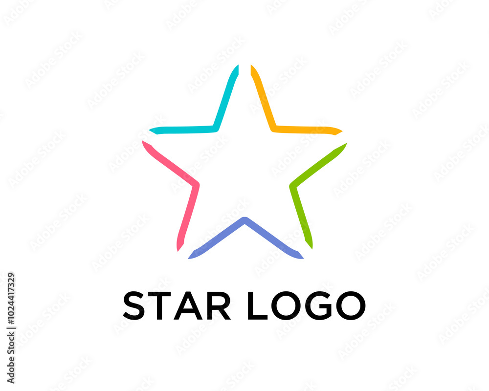 Obraz premium Creative Star Logo Design Template