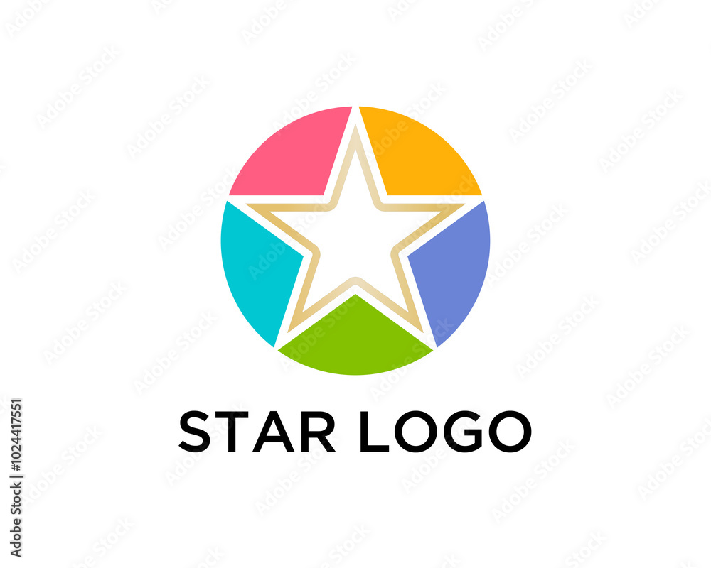 Obraz premium Creative Star Logo Design Template