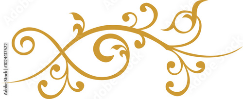 Swirl Floral Gold Ornament