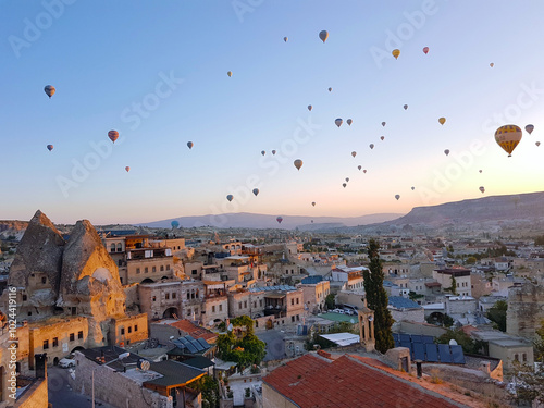 Colorful Balloons and Cappadocia Fairy Chimneys