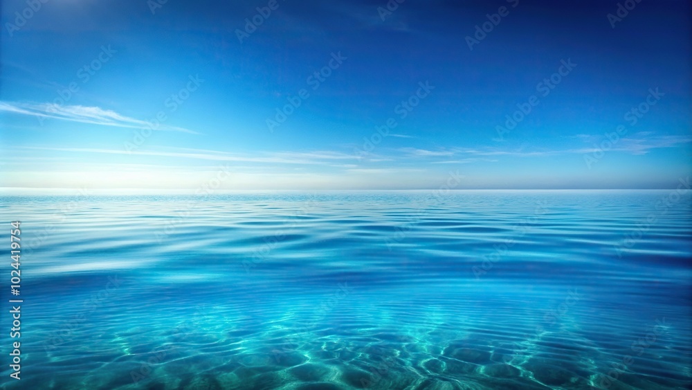 Tranquil ocean with light blue background beneath the sea Tranquil ocean with light blue background beneath the sea