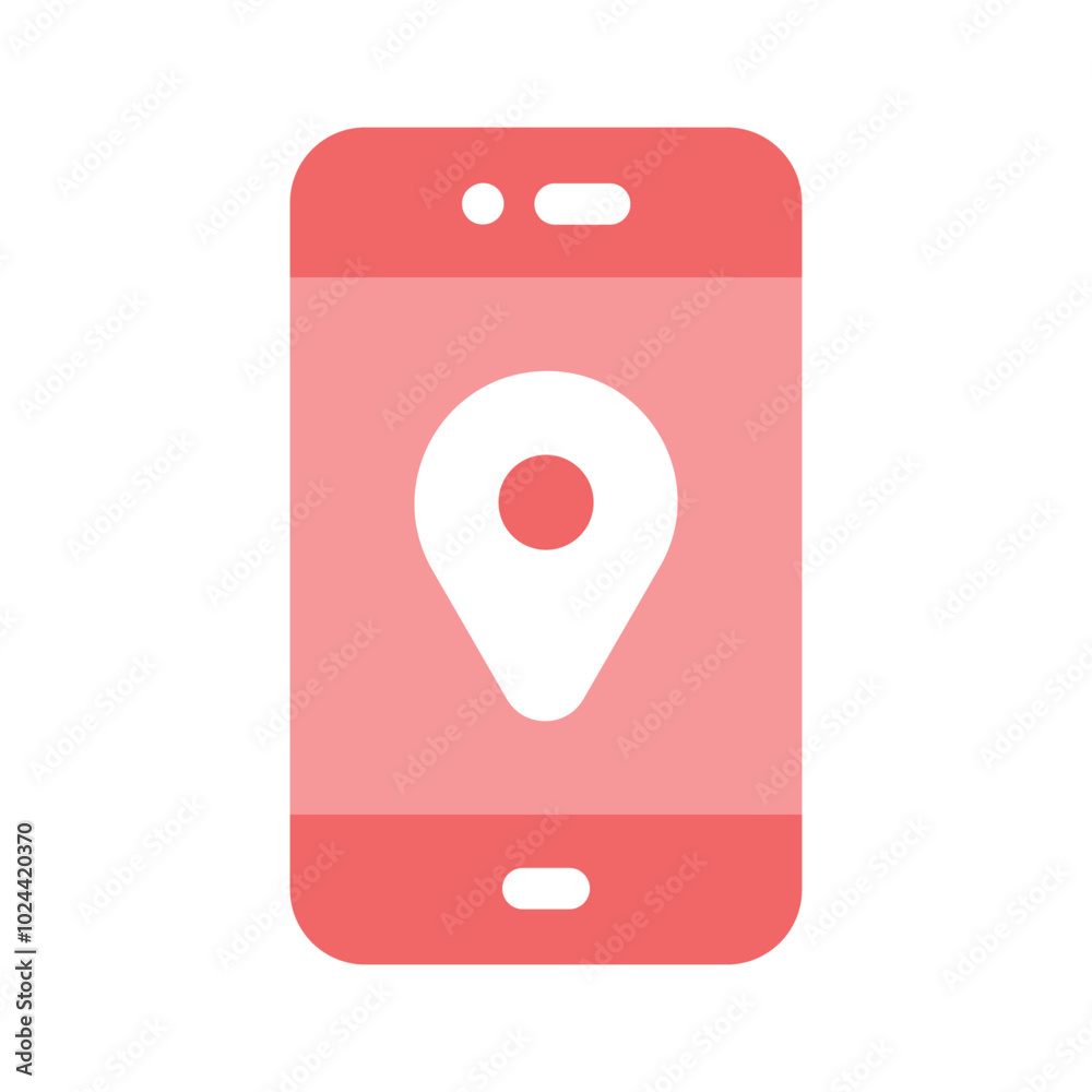 Get this amazing icon of mobile location in modern style Get this amazing icon of mobile location in modern style