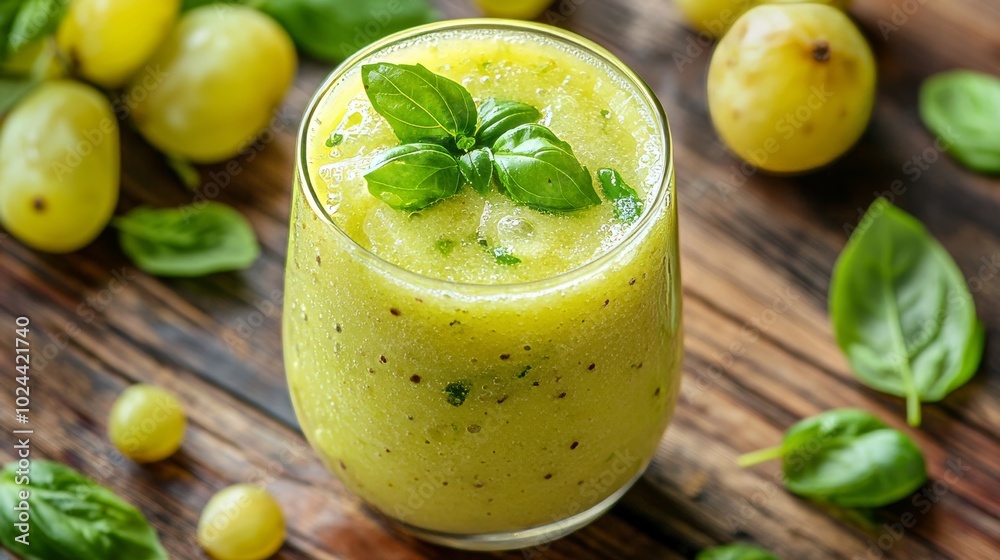 Gooseberry smoothie with herb Gooseberry smoothie with herb