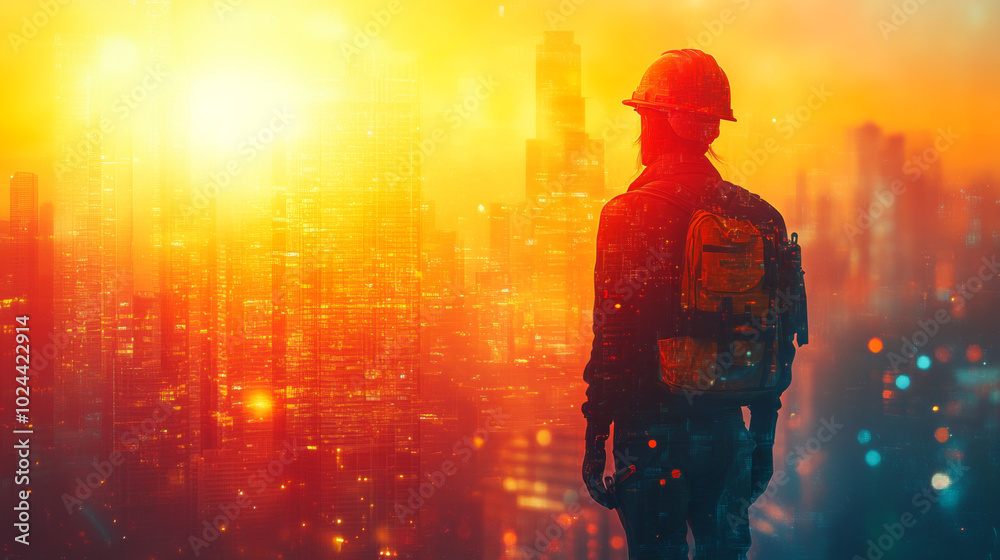 Abstract Construction Background with Building Engineer, Low Resolution Version 2-4x Abstract Construction Background with Building Engineer, Low Resolution Version 2-4x