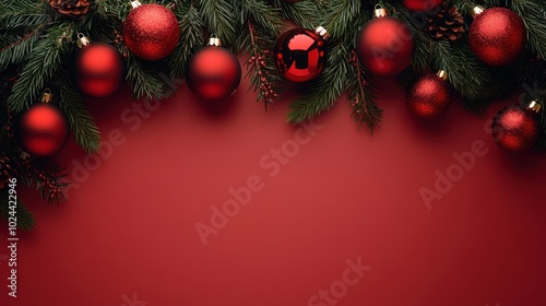 The Christmas Ornaments and Pine photo