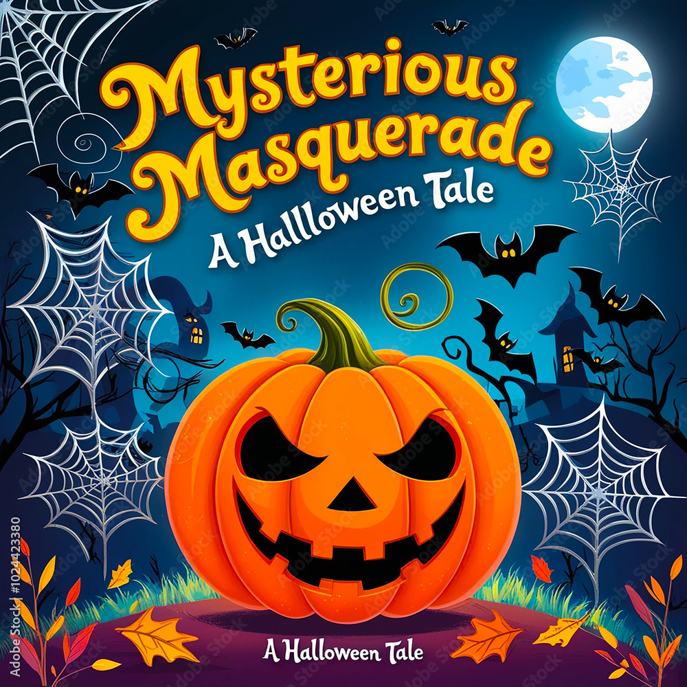 Halloween book cover illustration for kids Halloween book cover illustration for kids